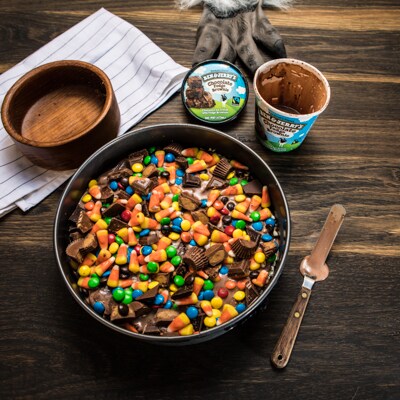 Step 4 Pan out of freezer with candy on top