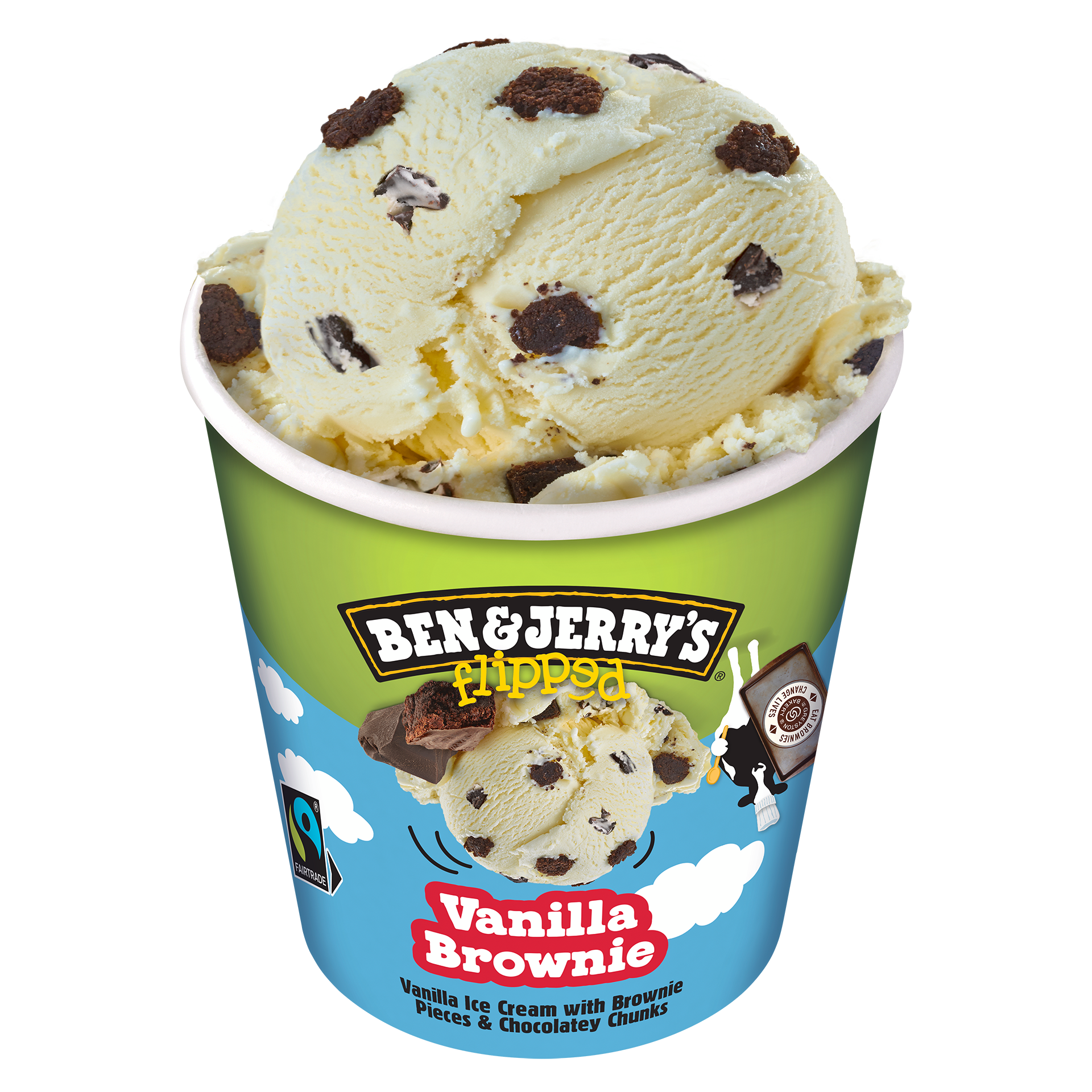 Flipped Vanilla Brownie Original Ice Cream Tubs