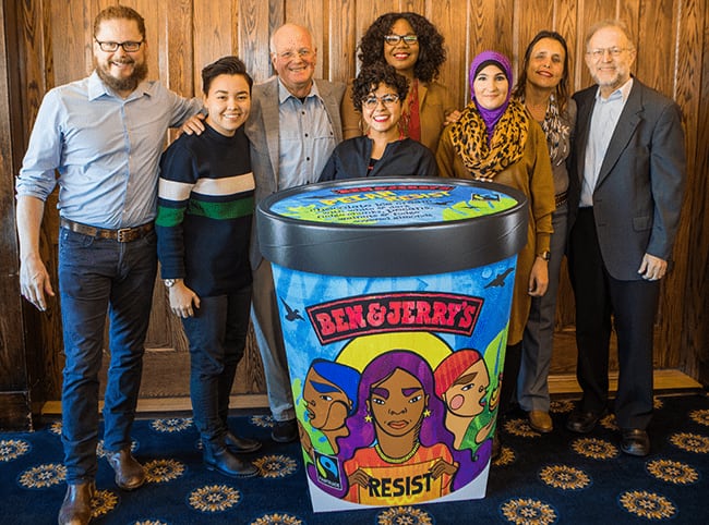 Matthew McCarthy, Dani Marrero Hi, Ben Cohen, Faviana Rodriguez, Brandi Collins, Linda Sarsour, Winona LaDuke, Jerry Greenfield